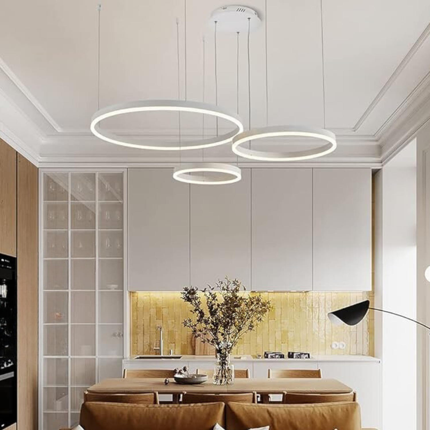 Athenis 3 Ring Pendelleuchte