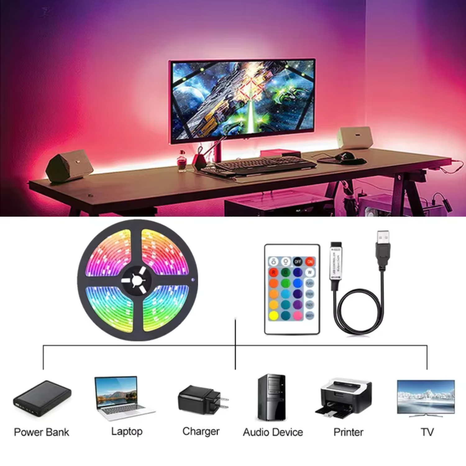 USB-LED Streifen RGB